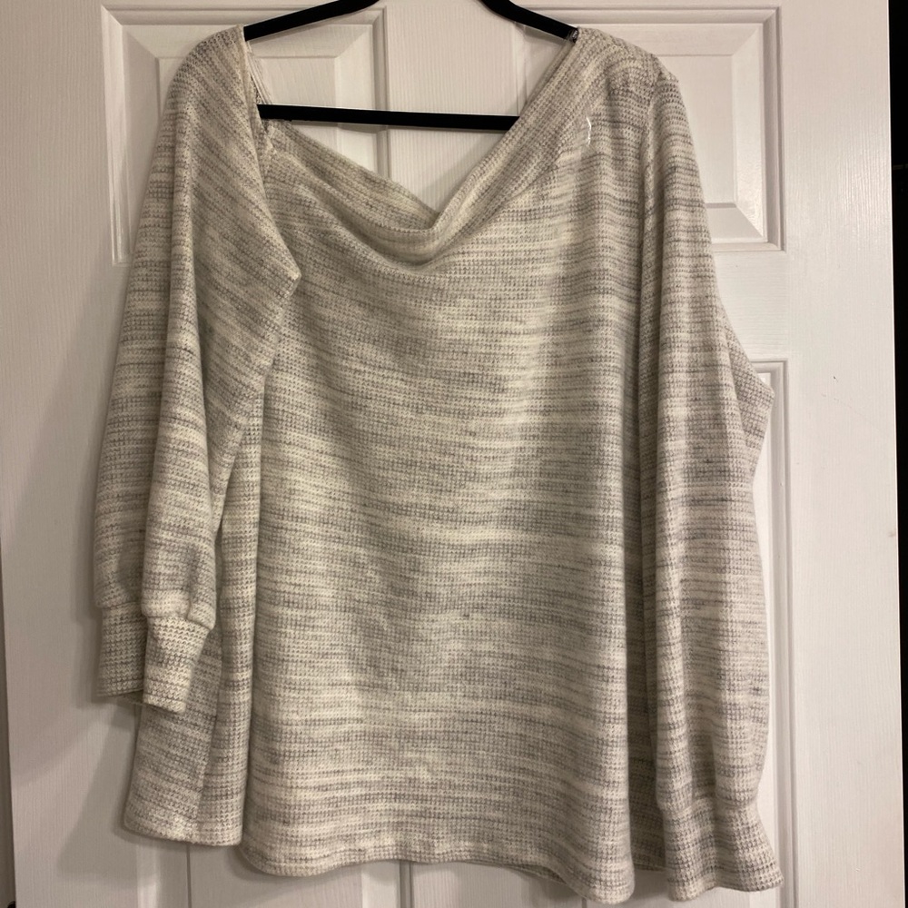 NWT Heather Gray Triblend One Shoulder Top
